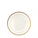 Gold Bracelet White with Gold Bread & Butter Plate 6.125\ Width